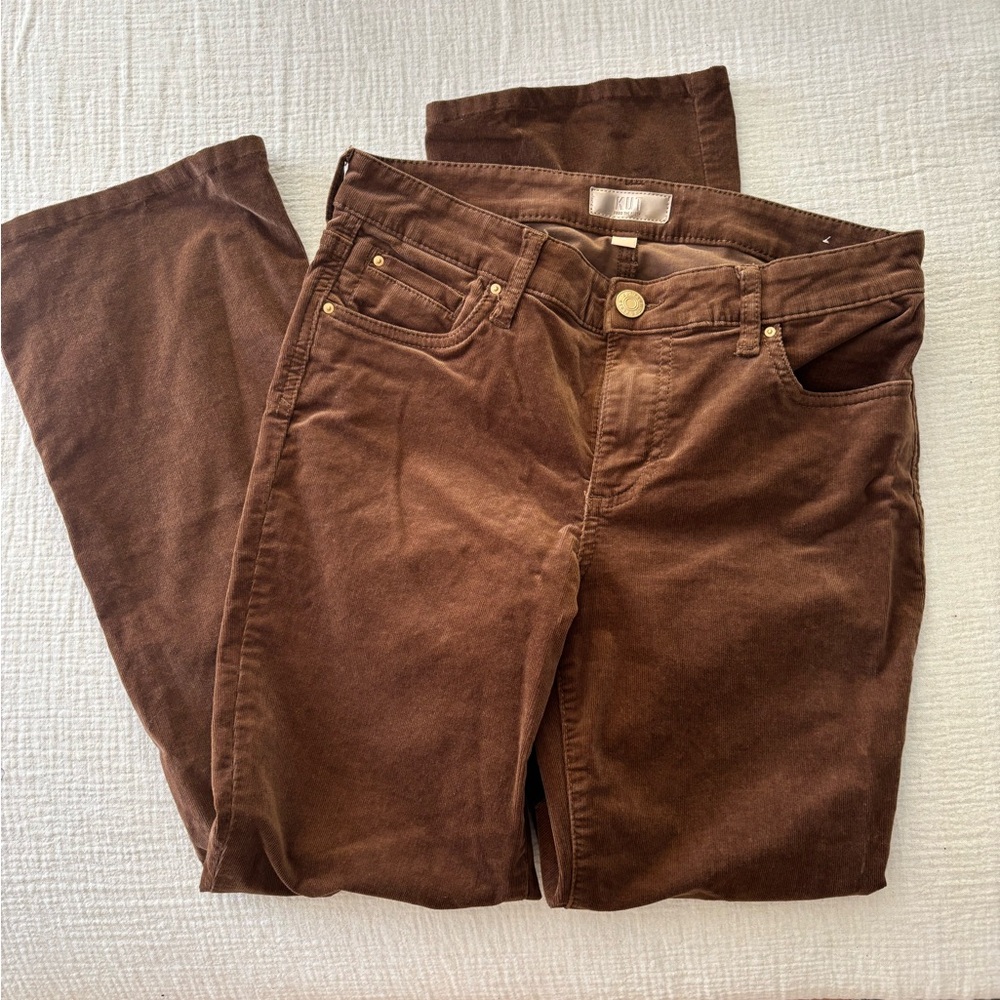 KUT from the Kloth Women's Karen Baby Bootcut in brown Corduroy size 6 - Picture 3 of 5
